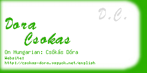 dora csokas business card